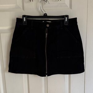 Madewell Black Denim Skirt
